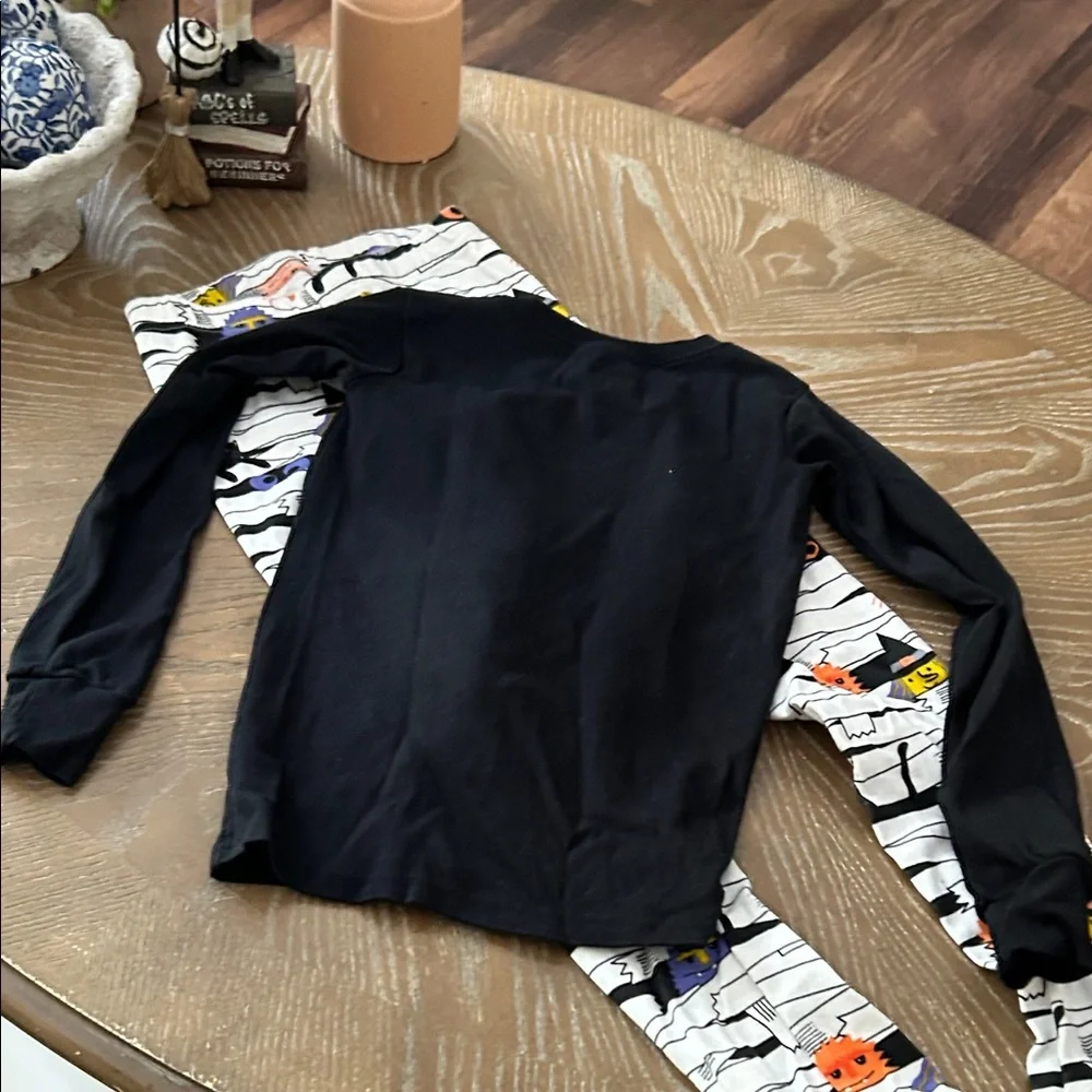 Gymboree Mummy Witch Black Cat Halloween Holiday Kids Pajama Set